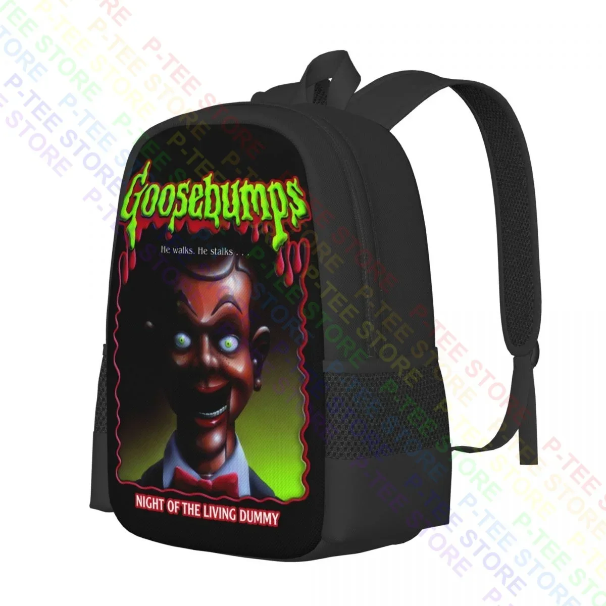 ر.ل. حقيبة ظهر Stine Goosebumps Nightmare Halloween Living Dummy Series Rob Letterman ذات سعة كبيرة وقابلة للطي