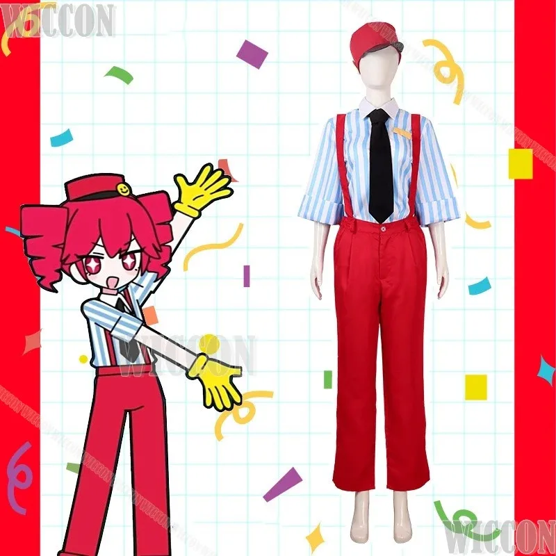 Kasane Teto Virtual Idol Mesmerizer Cosplay Costume rouge Double poney perruque salopette Roleplay femmes hommes fête spectacle Look quotidien costumes;