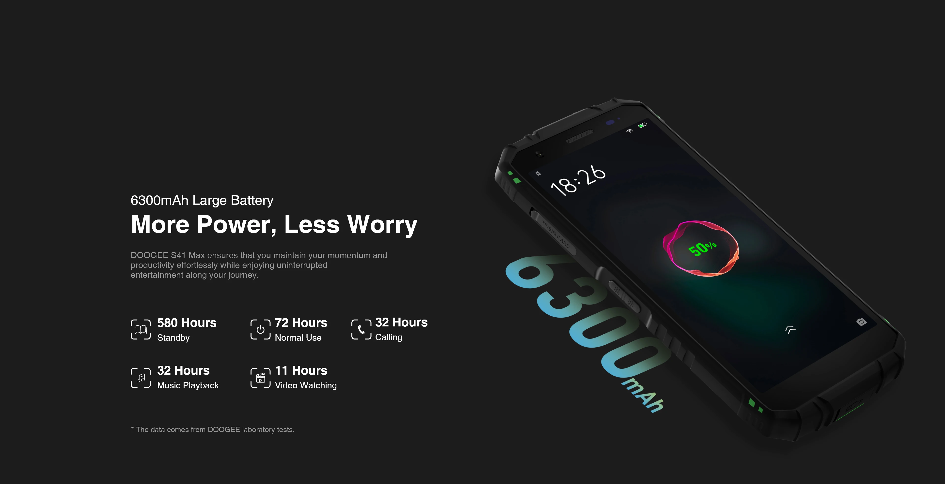 Global version DOOGEE S41 Max Rugged Phone Helio G99 13MP AI Triple Camera 16GB(6GB+10GB)+256GB 6300mAh 4G Android 13 Smartphone