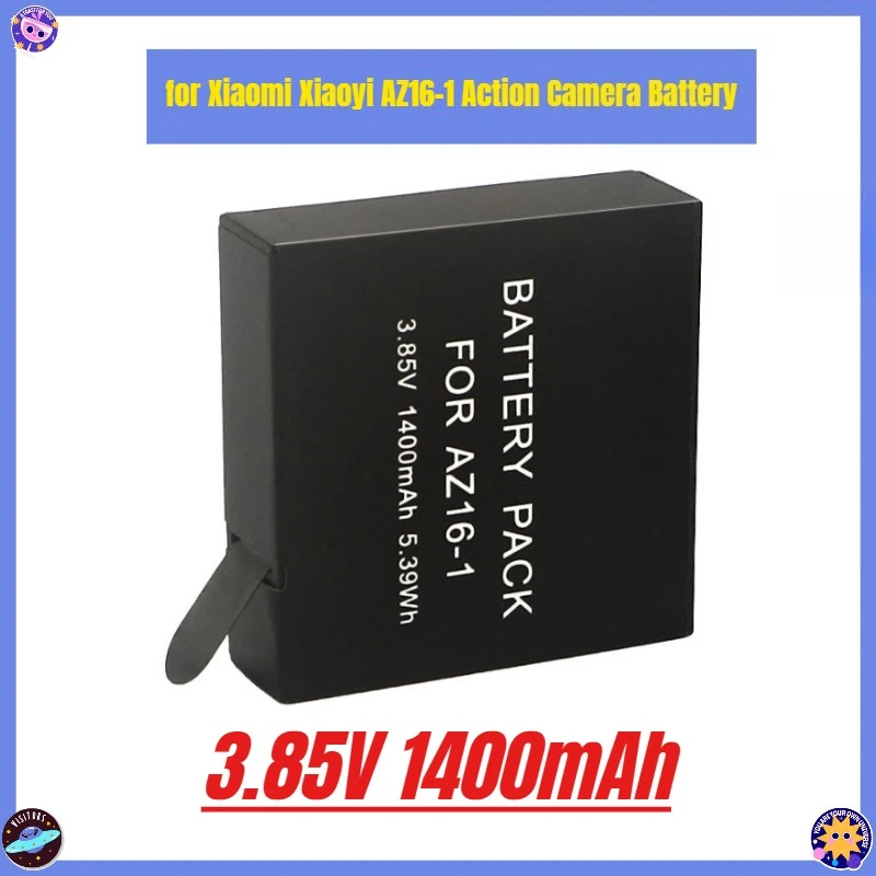 

3.85V 1400mAh for Xiaomi Xiaoyi AZ16-1 Action Camera Battery