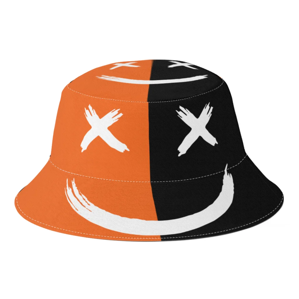 

Spring Cross Eyed Smile Bucket Hats for Boys Girls Vintage Fisherman Hats Decorative Sun Hat