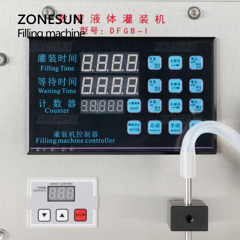 ZONESUN Nail Polish Sachet Filling Machine Cosmetic Liquid Honey Pharmaceutical Pigment Bottle Filler Peristaltic Pump