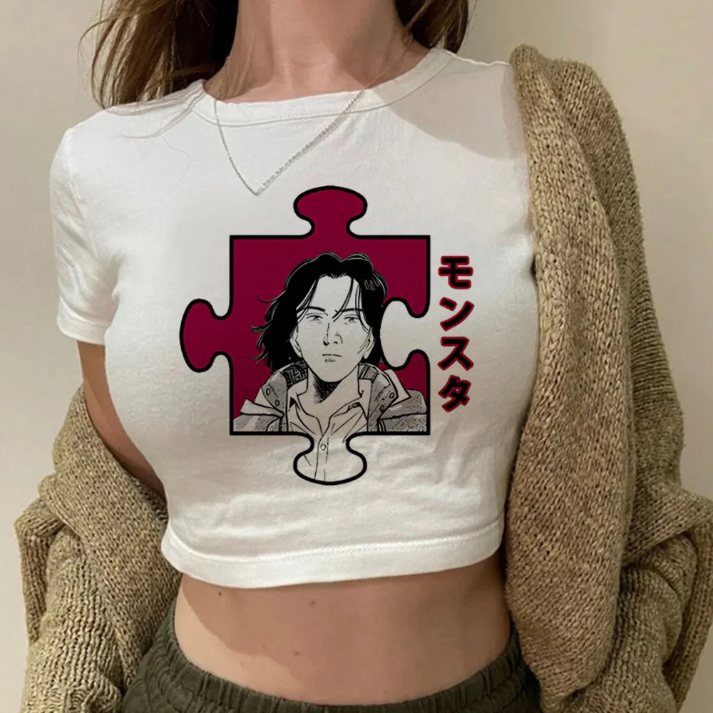 Monster Anime Cropped Top Ladies Goth Baddie Korean Fashion Meme Anime T Shirt Anime Korean Fashion Kawaii Jojifuku