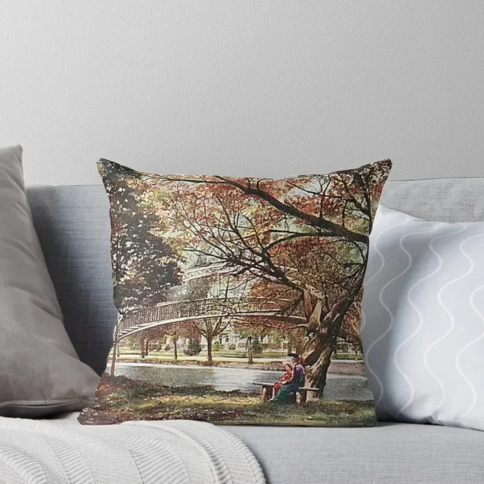 

The Suspension Bridge, Bedford, Bedfordshire, England Throw Pillow Pillow Covers Decorative Cushions Cover pillow