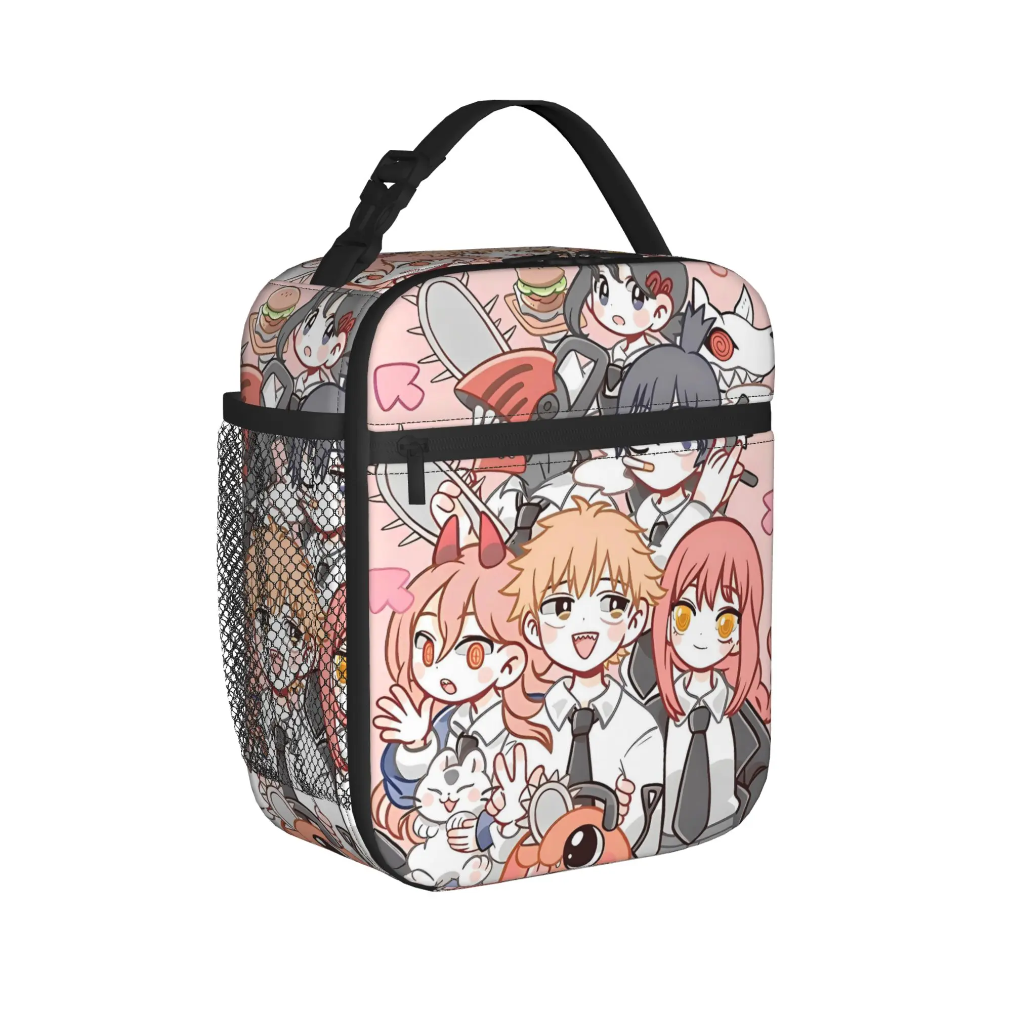 Chainsaws Man Lunch Bag For Child  Print Lunch Box Fun Travel Cooler Bag Portable Insulated Oxford Thermal Lunch Bags