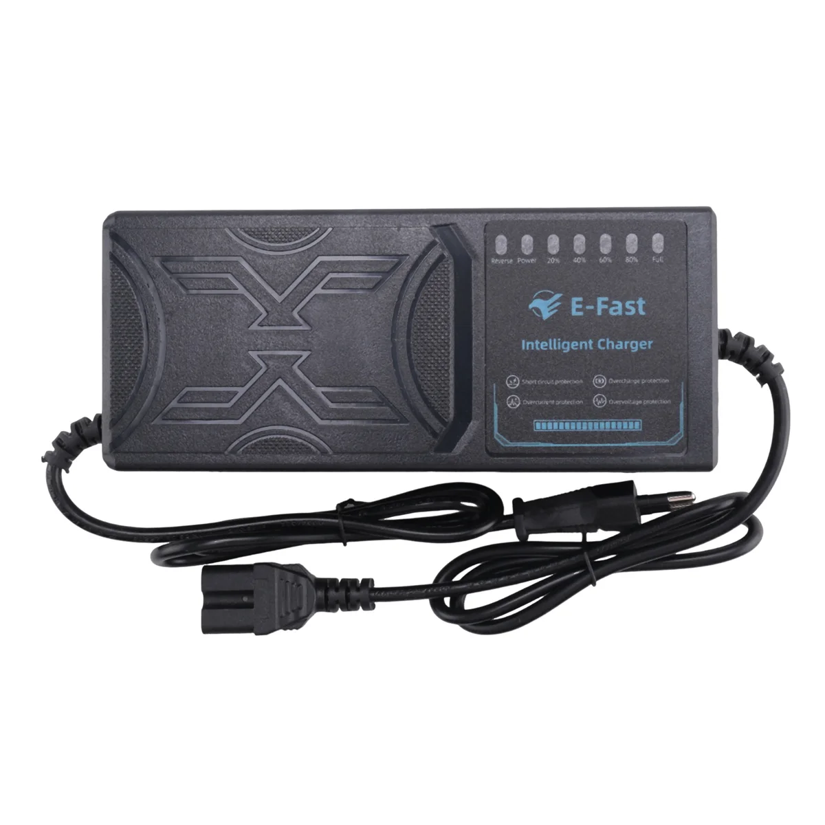 

48V 20AH Electric Vehicle Charger 7 Light Display Power Display Current Leakage Protection/Full Pulse EU Plug -L94A
