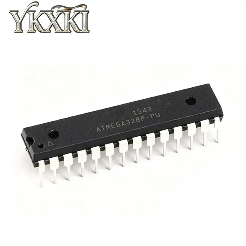 1PCS ATMEGA328 CHIP Microcontroller MCU AVR 32K ATMEGA328P-PU DIP-28 LM7805 TO-220 16MHz 50V 22PF 50V 0.1UF 0.33UF DIY kit