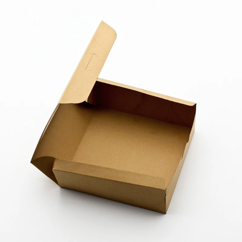 20PCS Kraft Paper Gift Box Brown Wedding Party Favors Handicrafts Cosmetics Box Window Cake Gift Packaging Box Candy Sweety