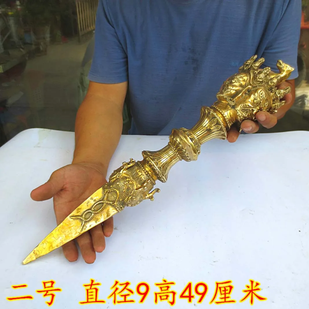 49CM weapon symbolizing the power of Buddhist Talisman Tibetan Buddhism Hayagriva Kim Vajra sceptre figure statue