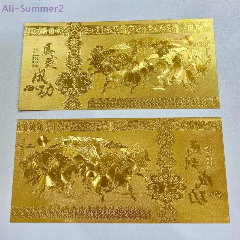 {Summer2}2026 سنة الحصان محظوظ بطاقة احباط الأوراق النقدية التذكارية السنة الجديدة هدية حقيبة المحفظة حلية ديكور المنزل الحلي #5