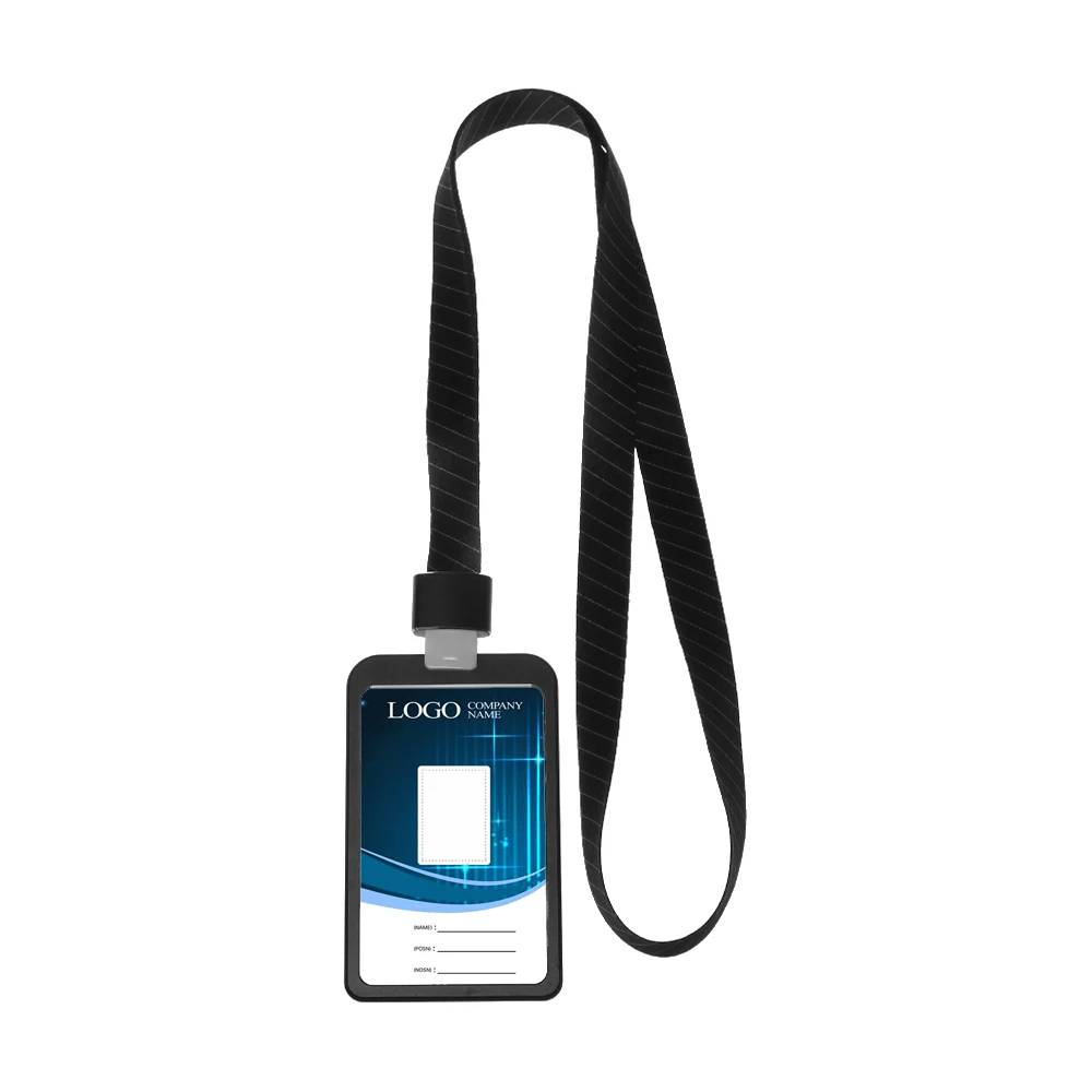 

Aluminum Alloy Bus Pass Case Cover with Lanyards Badge Holder School Office Supplies Credit Card Holder ID Card Case