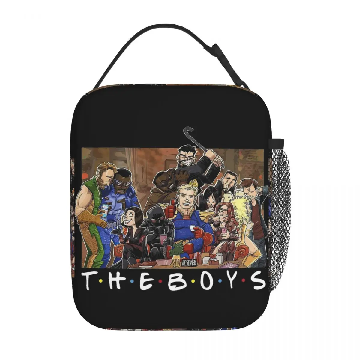 The Boys Funny Comic Thermal Insulated Bag for Work Superhero Friends Reusable Bento Box Men Women Cooler Thermal Lunch Boxes