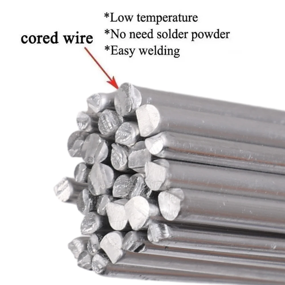 100/10Pcs Copper Aluminum Welding Rods Universal Low Temperature Welding Cored Wire Multipurpose Repair Rods For Welding Alloy