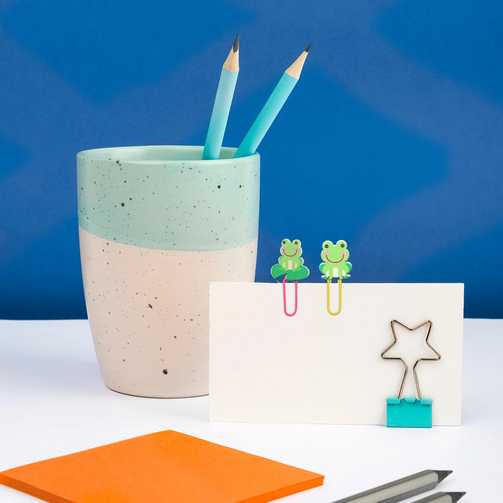 

5pcs Colorful Paper Clips Wooden Lotus Leaf Design Cartoon Office School Stationery Supplies Bookmark Clips For Kids Gift