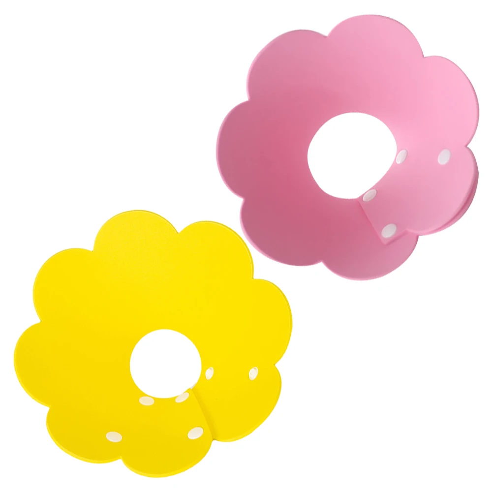 

2Pcs AntiLickCollar BrightColorDesign Fashion PetSupplies LightweightSoftDurable Washable NeckRing AntiBiteCircle