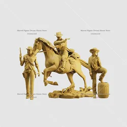 1/64 1/43 Miniature Scene Doll White Model Un-panited West Cowboy Arthur Morgan John Marston Sadie Adler Mini Action Figure