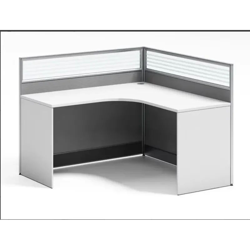 2025 Modern Durable Wooden Computer Desk Modular Office Workstation for 1-4 Persons Home Study with Privacy Screen