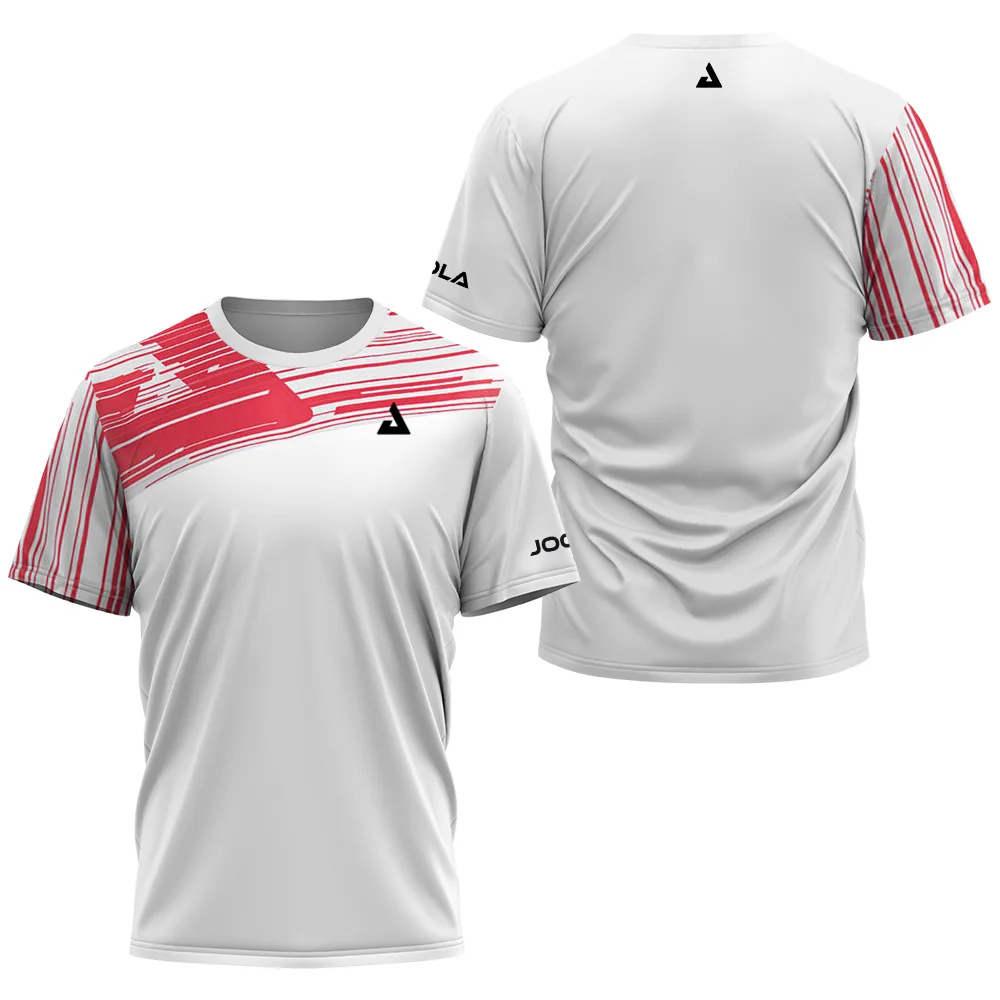 2025 Nouveaux hommes d'été tennis de table monogramme imprimé hommes badminton Tennis marque séchage rapide à manches courtes hommes hauts sport T-shirt