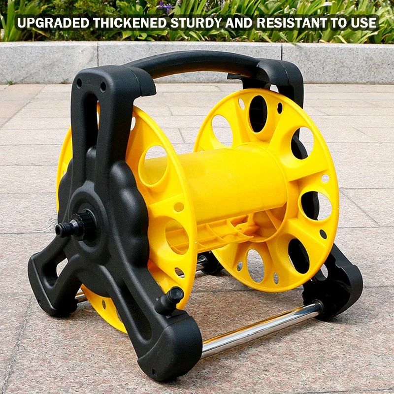 

Diy Hose Reel Portable Water Pipe Storage Rack Single Arm Pipe Coiler Garden Hose Reel Abs Water Hose Holder Outside Lawn Yard