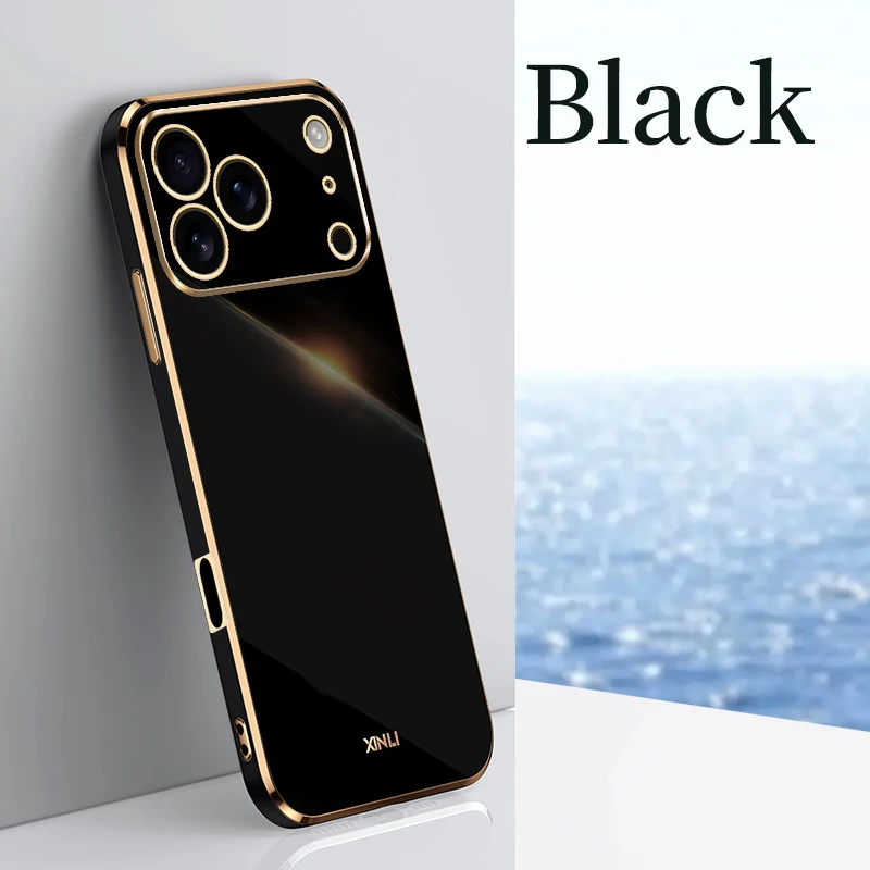 Solide Überzug Telefon Fall Für iPhone 17 Pro Max 17 Air 16e 16 Pro Max 16Plus 17Pro max Abdeckung Weiche Silikon Stoßfest Fällen Stoßstange