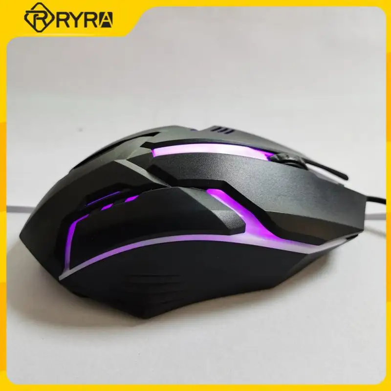 Ryra Bedrade Gaming Muis 7 Kleuren Led Backlight Ergonomie Gamer Muis Flank Kabel Optische Muizen Voor Laptop Muizen Pc Desktop