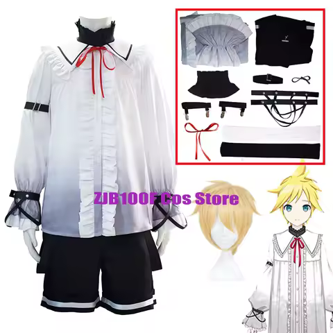 Cosplay Anime Len Cosplay Costumes Uniform Wig Set Halloween Party Len Rin Outfit for Women