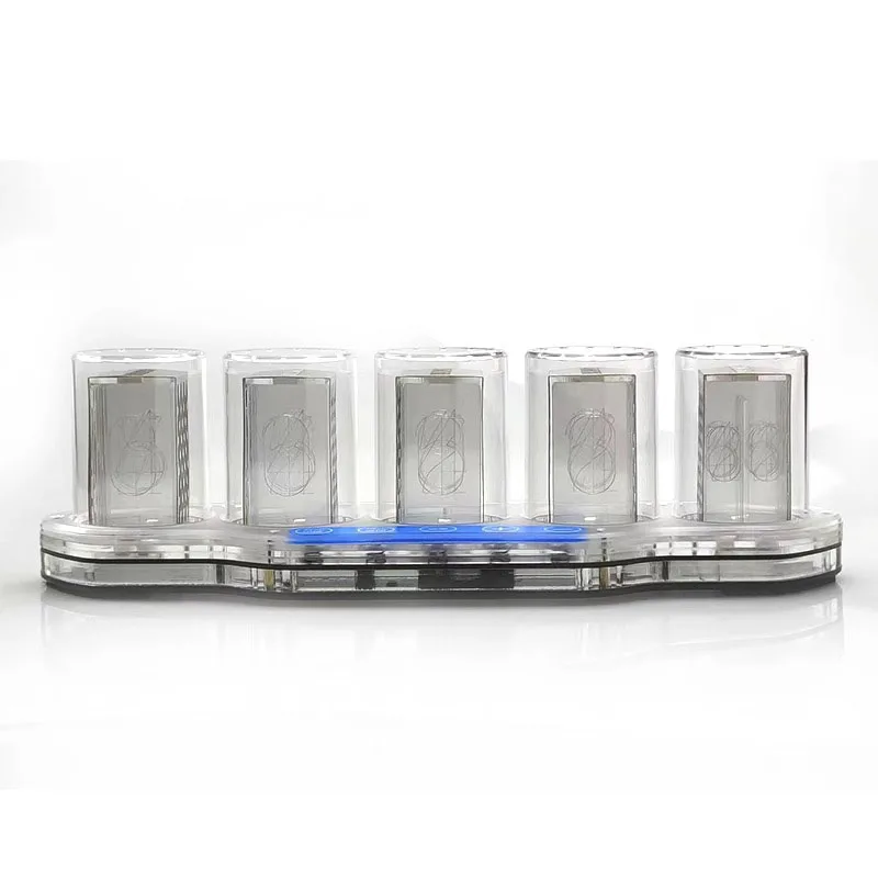 Digital Nixie Tube Clock Creative RGB Glow Tubeclock LED Lighting Electronic Digital Gaming Desktop Decoration with Gift Box