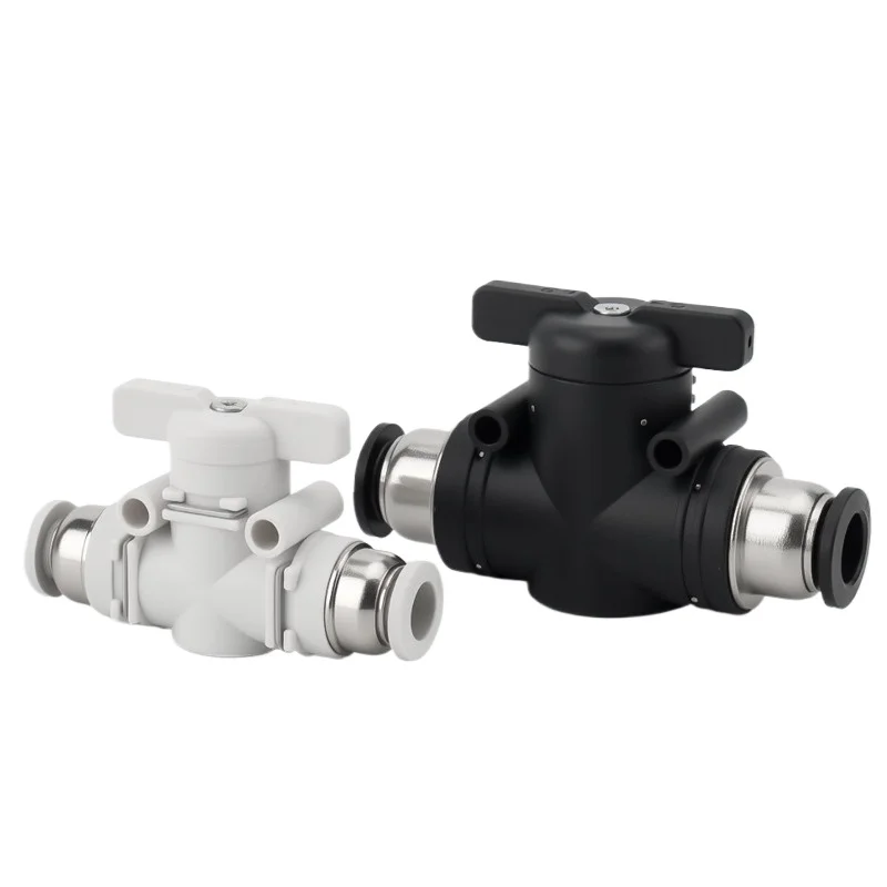 BUC4/6/8/10/16 Pneumatic BUC Straight Manual Ball Valve, SMC Type Quick Plug Air Water Flow Control Shut Off Switch Valve