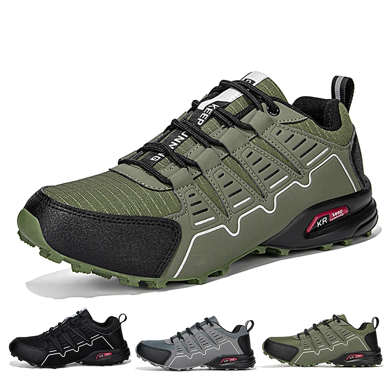 

Новая мужская походная обувь, уличная спортивная обувь, охотничья тактическая обувь из искусственной кожи на шнуровке, нескользящая износостойкая рабочая обувь для мужчин