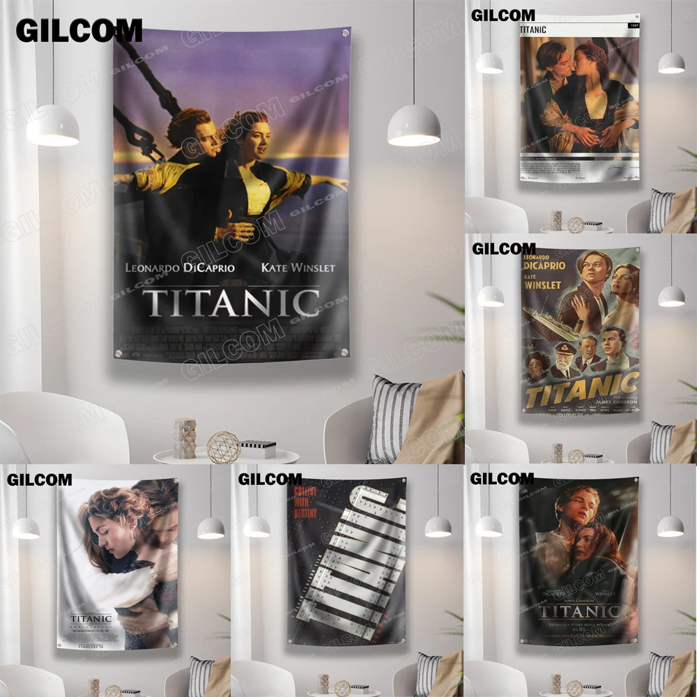 Titanic Flag Movie Poster Giant Cruise Tapestry Romantic Background Yard Idea Party Banner Table Wall Decoration Room Home Decor