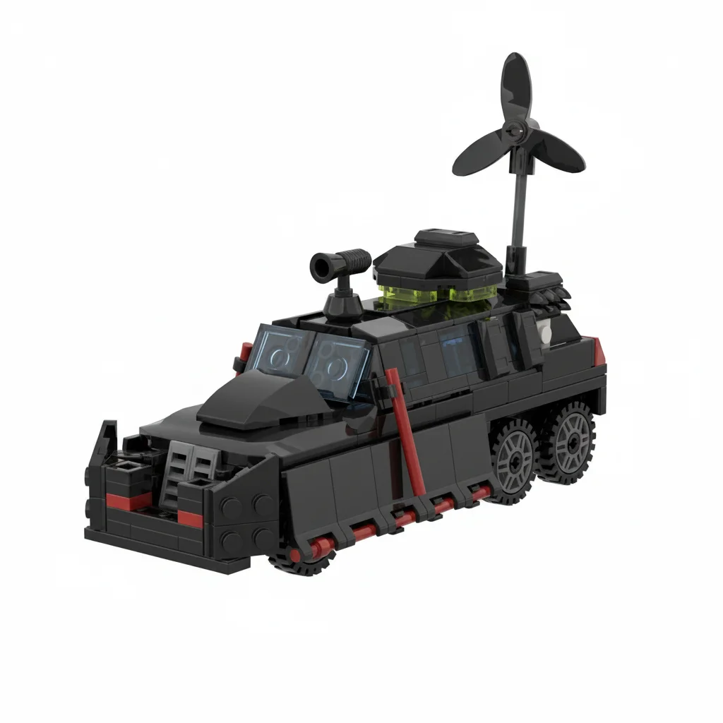 MOC Storm Chaser Armored Truck Building Blocks Tornado Interceptor Bricks Set Weather Research Car DIY Toy Gift for Boys