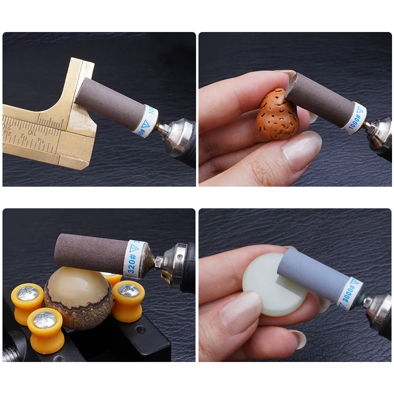 Cylindrical Sandpaper Rod Grinding Head 180 Grit~5000 Grit 2.35 Handles for Polishing Metal Wood Jwellery