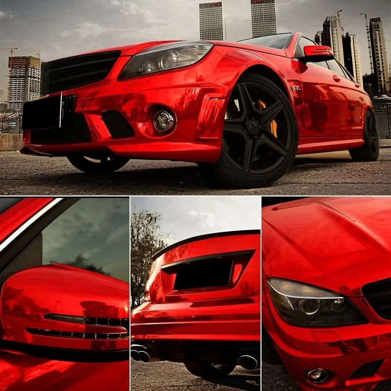 

3M Quality Holographic Chrome Laser Car Wrap Film Purple Vinyl With Pet Liner Double Casting Auto Adhesive Change Color Car Film