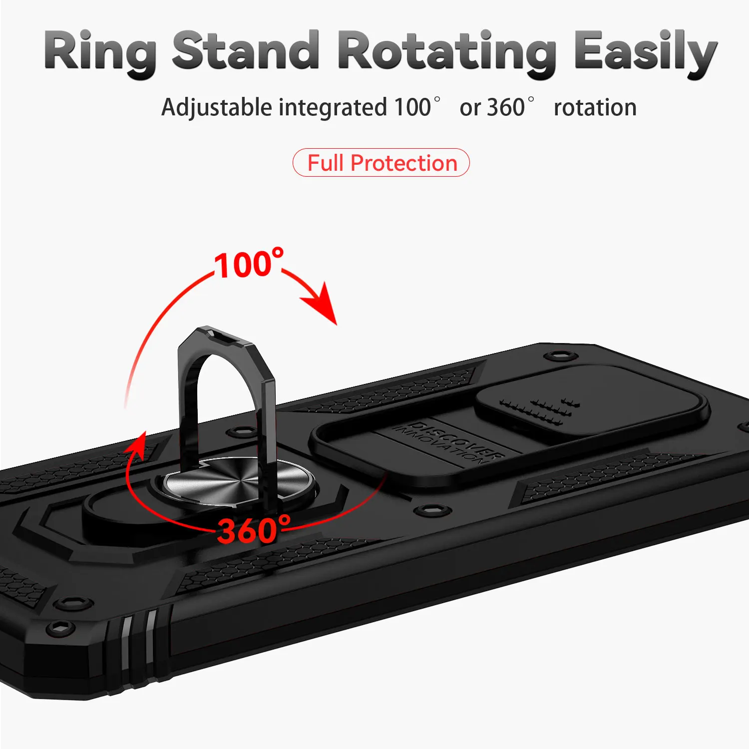 For Xiaomi Redmi Note 9S Case Slide Lens Protect Magnetic Ring Holder Armor Shockproof Protective cover For Redmi Note9 Pro Max