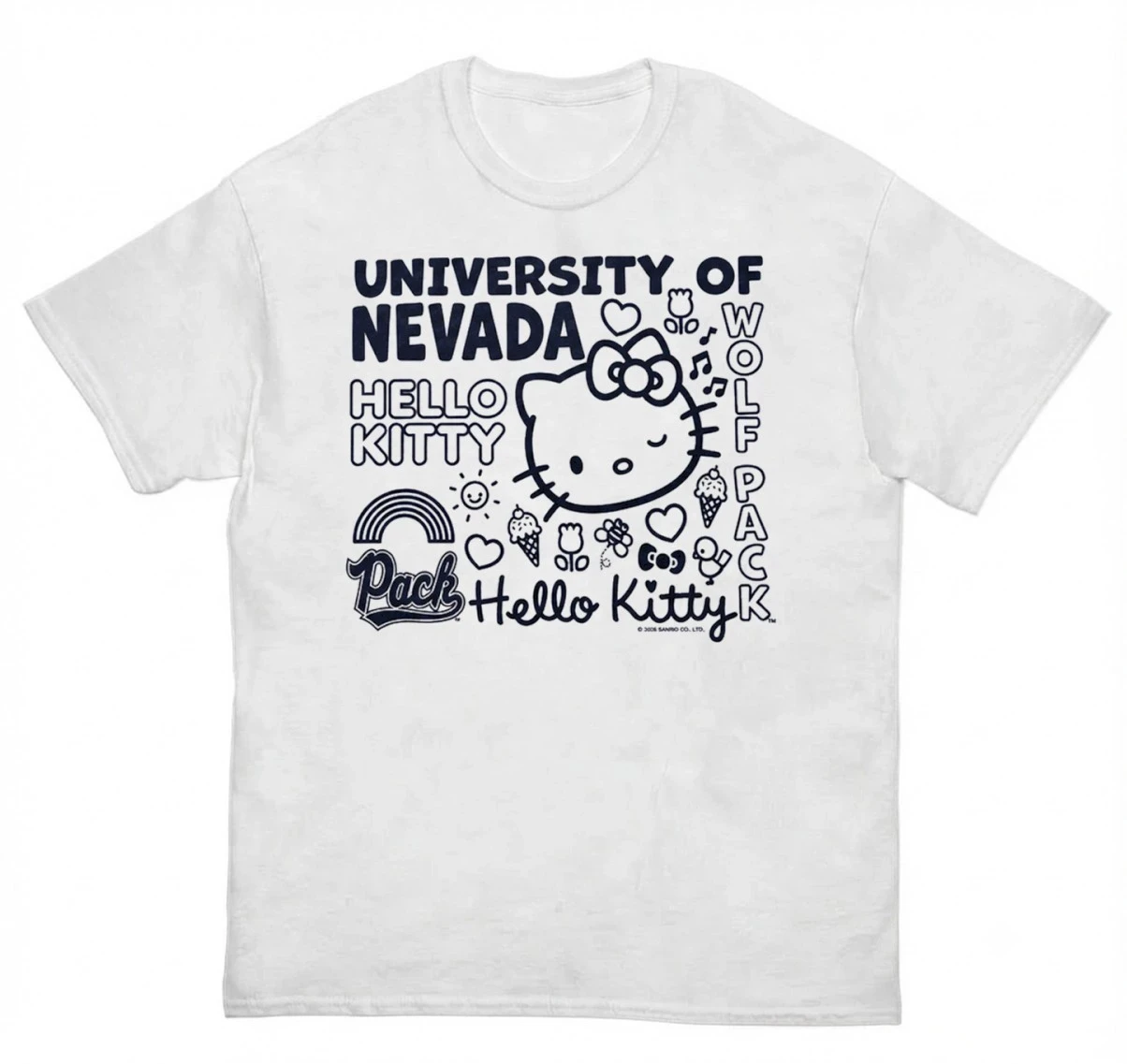Hello Kitty Wolf Pack 2026 Series Merch Comfortable, Breathable and Cute Shirt From The University of Nevada