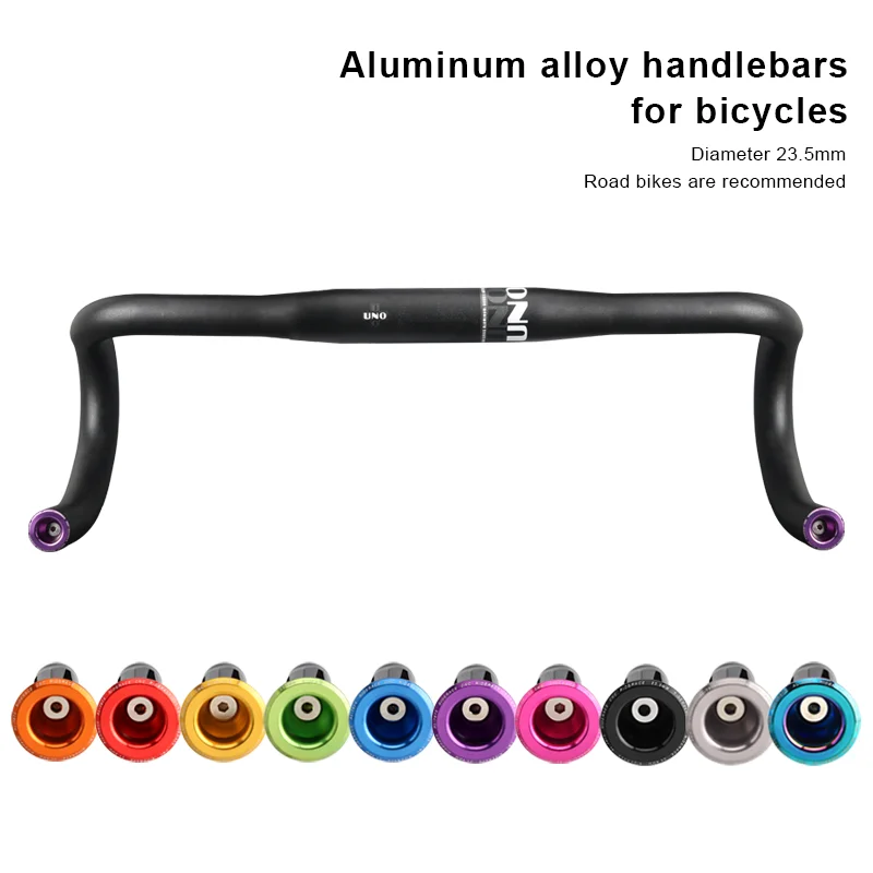 1 Pair Bike Handlebar End Plugs Aluminum Alloy Mountain Road Bicycle Handlebar End Cap Multi-color Cycling Handlebar Accessories