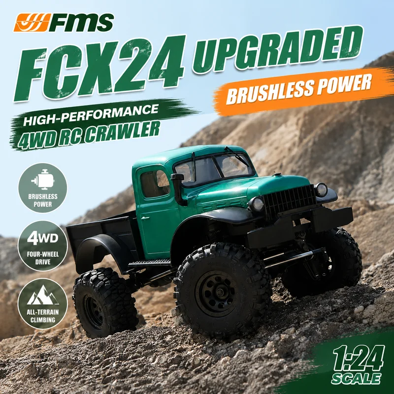 Outdoor Power Meter Bike - รถบังคับวิทยุ Fms Fcx24 Power Wagon รุ่นอัพเกรด