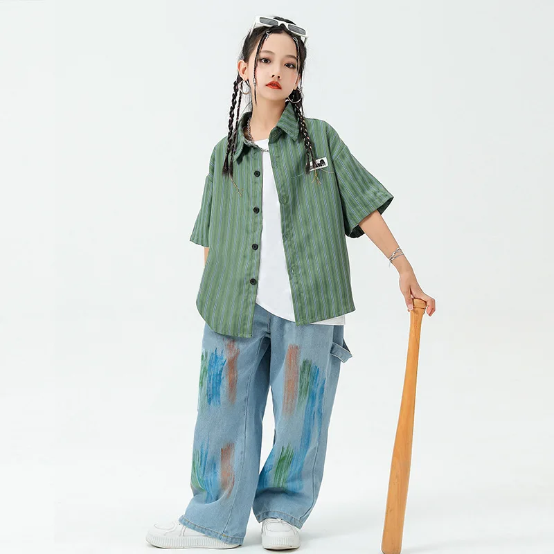 زي كاجوال للرقص في الشوارع للأطفال للأولاد - نمط هيب هوب أنيق. زي أداء رقص الجاز للفتيات للأطفال.