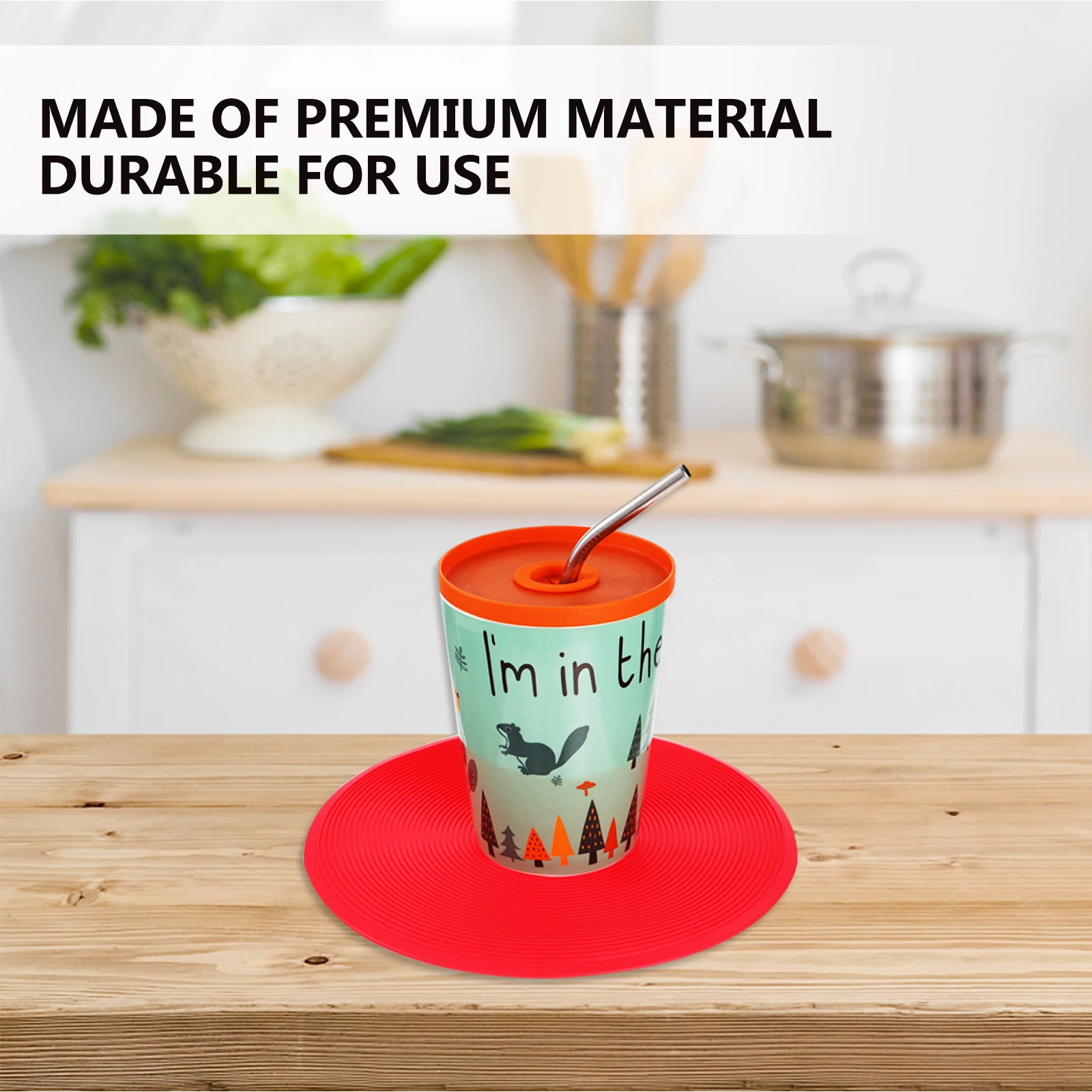 

Silicone Placemat Anti Slip Heat Insulation Mat Tableware Pad Multifunctional Drinks Cutlery Protective Desk Kitchen Bar Dining