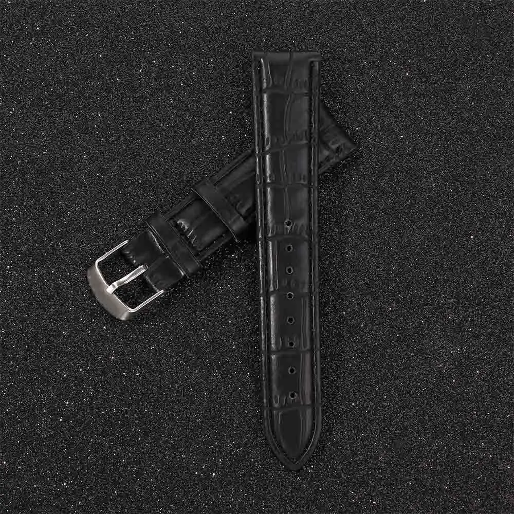 Нержавеющее качество, цвета или женский новый ремешок, мужской стальной ремешок для часов, кожаный черный