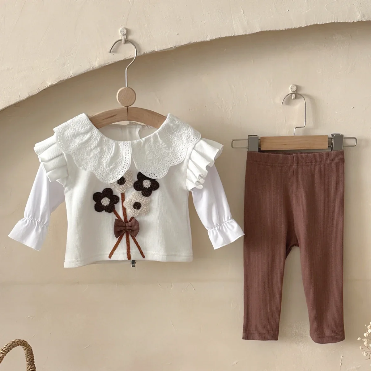 

Комплекты детской одежды, осенние хлопковые повседневные комплекты из 2 предметов, детский спортивный костюм для маленьких девочек, одежда, топ + штаны для детей 1–3 лет