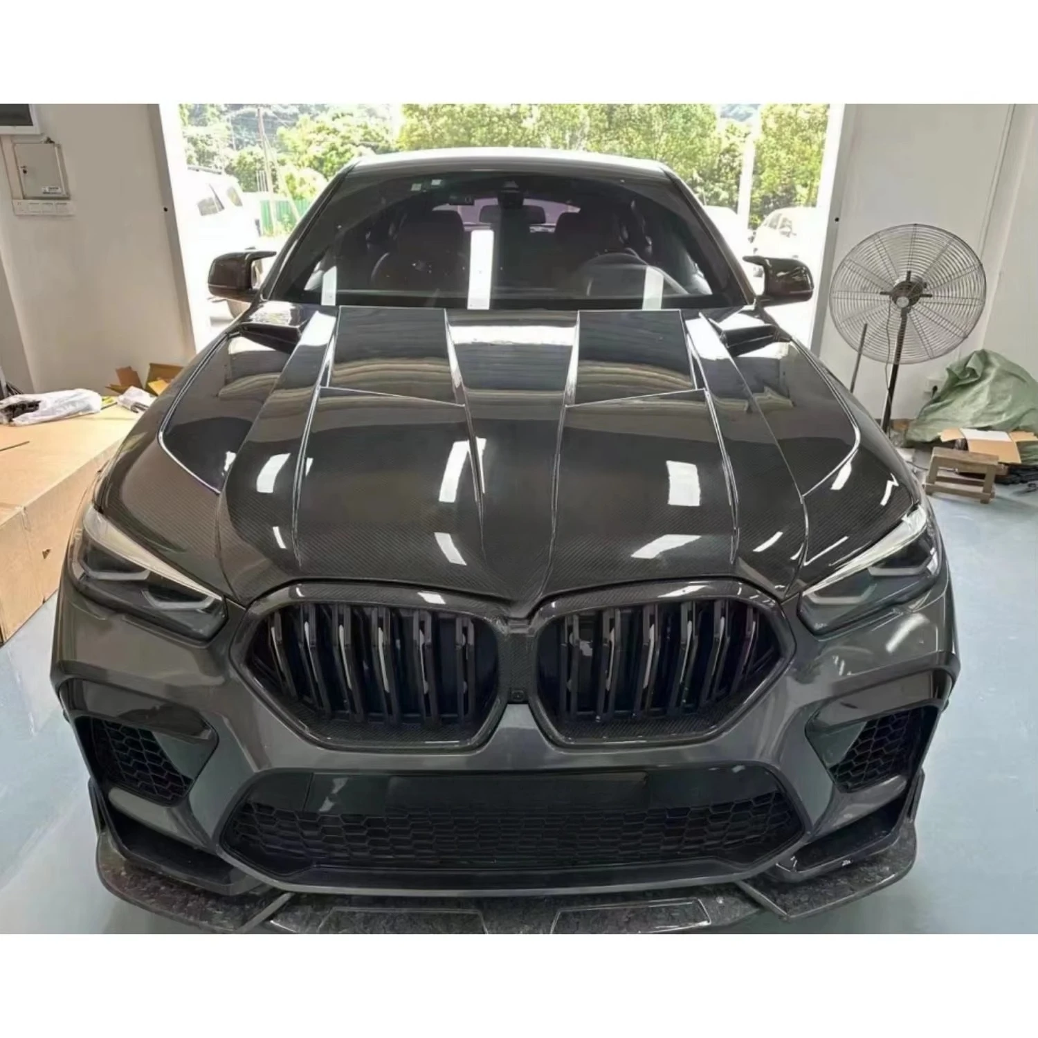 Top Material Car Hood G05 G06 FD Engine Hood Suitable for BMW X5M X6M F95 F96 Dry Carbon Engine Hood 5