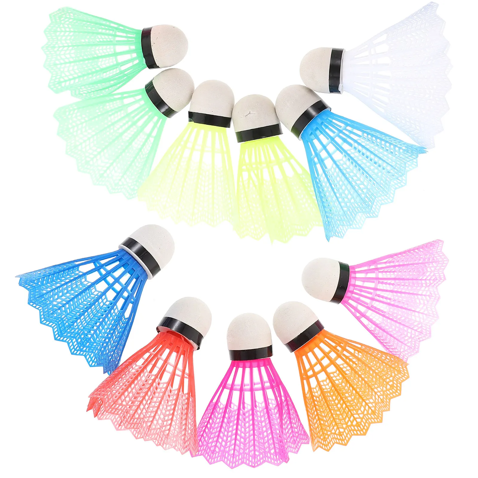 

20 Pcs Plastic Badminton Birdie Durable Shuttles Kids Family Training Fitness Exercise Sports Gifts Shuttlecocks Ball