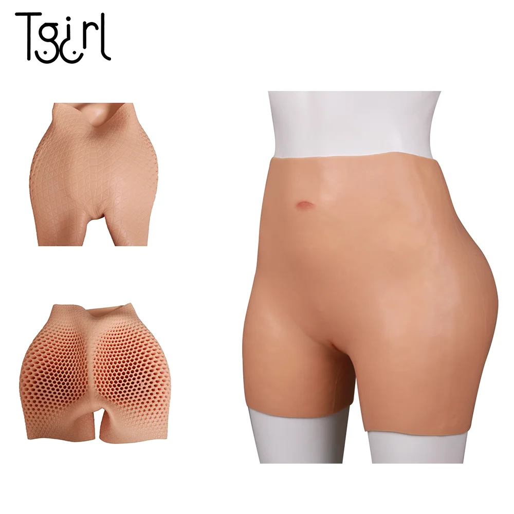 

Tgirl Big Hips Silicone Pants Fake Vagina Panties Butt Enhance 3.2cm Tummy Control Shapewear Fake Buttocks for Cosplay Dragqueen