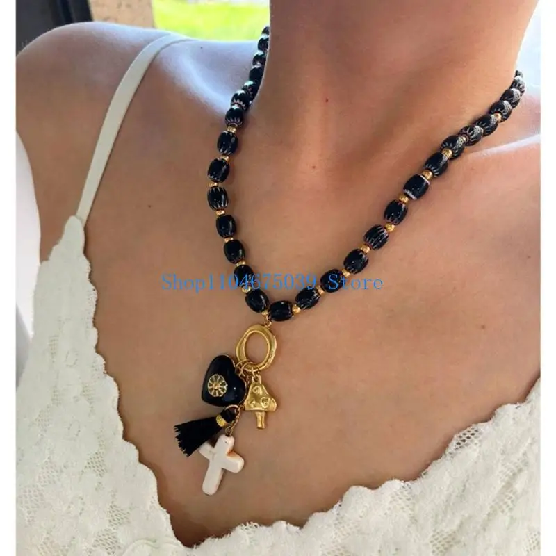 5ASD القوطية القوطية الصلبان قلادة القلادة سلسلة من الفولاذ المقاوم للصدأ من الفولاذ المقاوم للصدأ #1