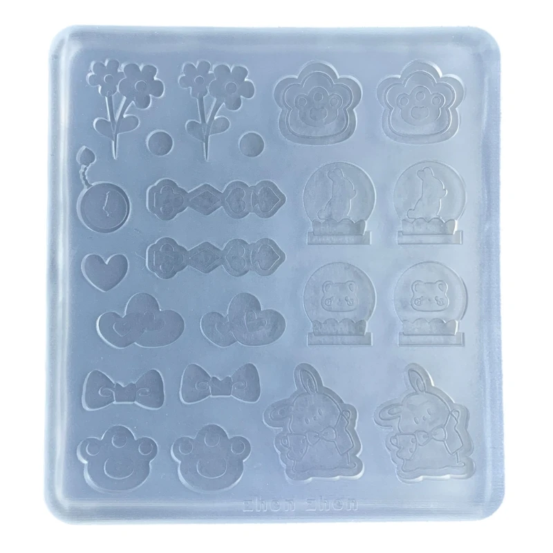 Silicone Mould Heart Rabbit Clay Molds DIY Handmade Jewelry Kitchen Accessory