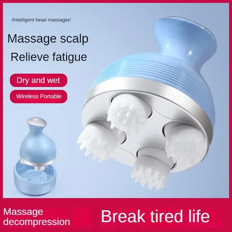 

Fully Automatic Electric Handheld Scalp Massager Mini Head Massager Portable Decompression Relaxation Usb Kneading Hair