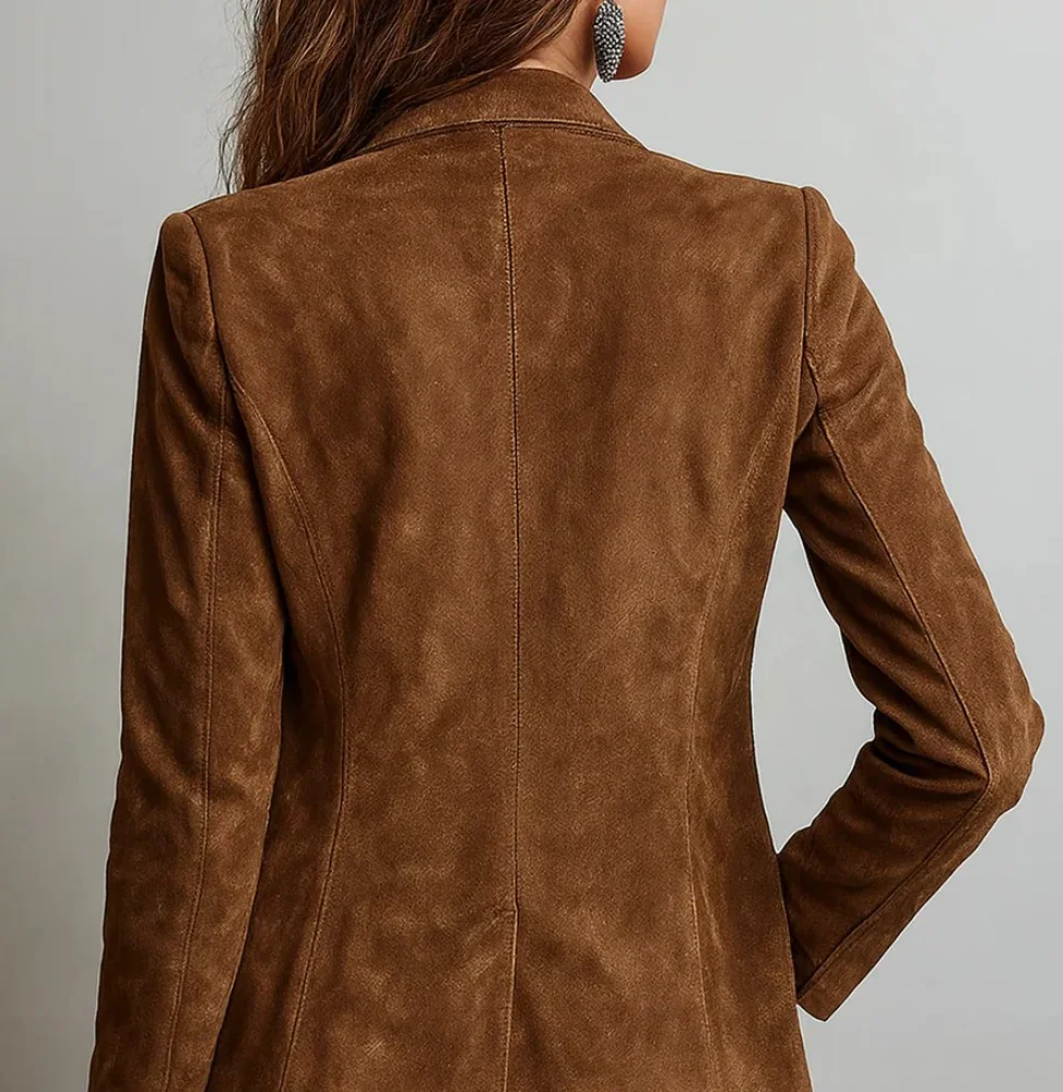 

Autumn Winter Turn Down Collar Long Sleeve Corduroy Blazers For Women Fashion Jacket Women Outerwear Office Lady Coat