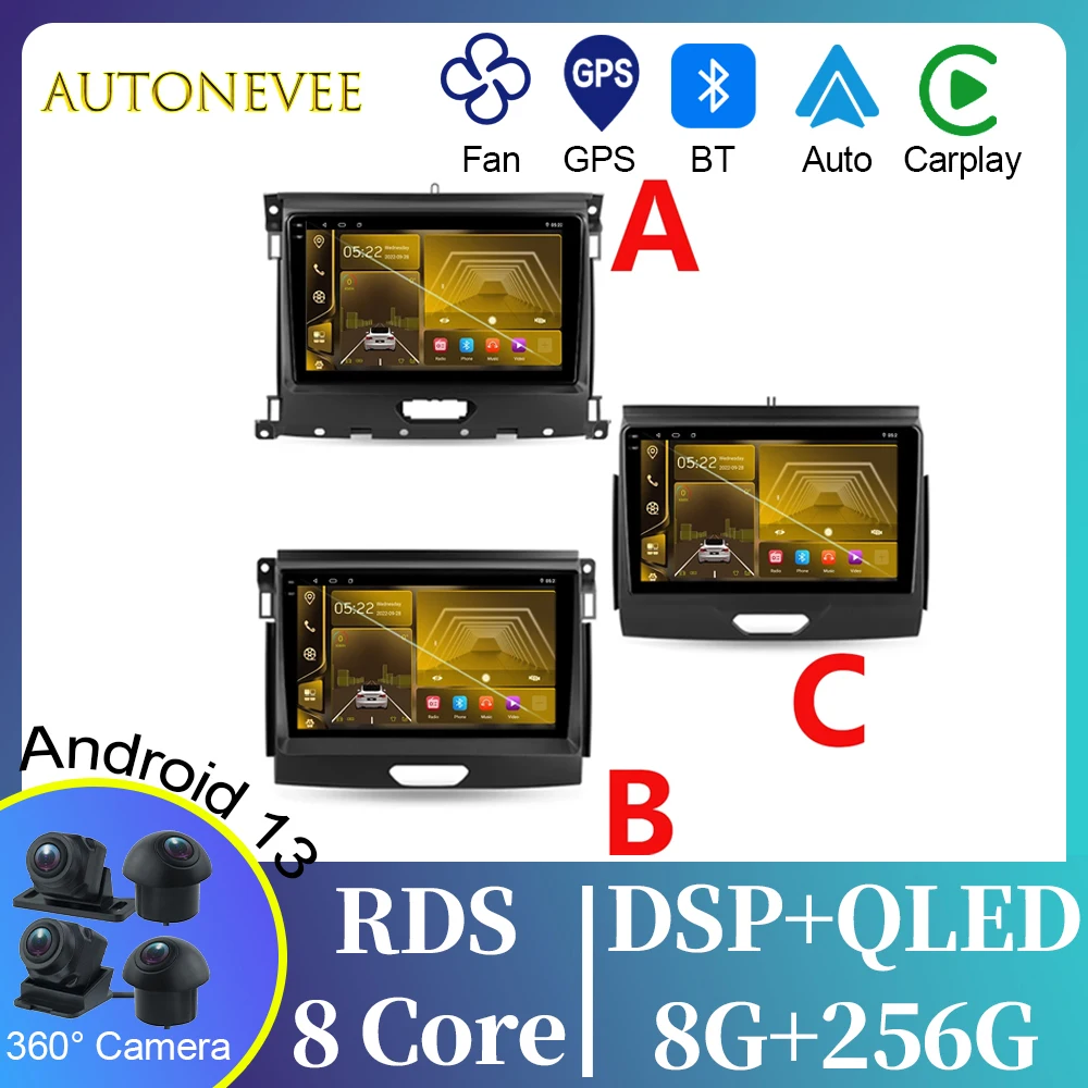 

Android Car For Ford Ranger 2011 - 2016 WIFI Auto Radio Video Stereo Player Carplay GPS Navigation Multimedia 4G BT No 2din DVD