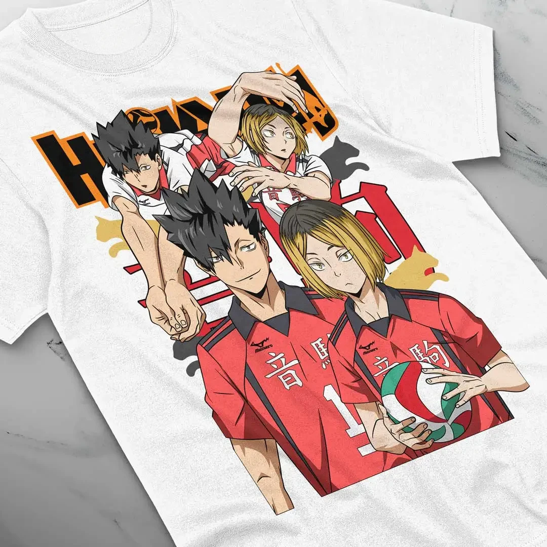 Haikyuu T-shirt Volleyball Kuroo Tetsurou Kozume Kenma Anime Giift Shirt All Size Graphic T Shirts Women's Clothing Fashion